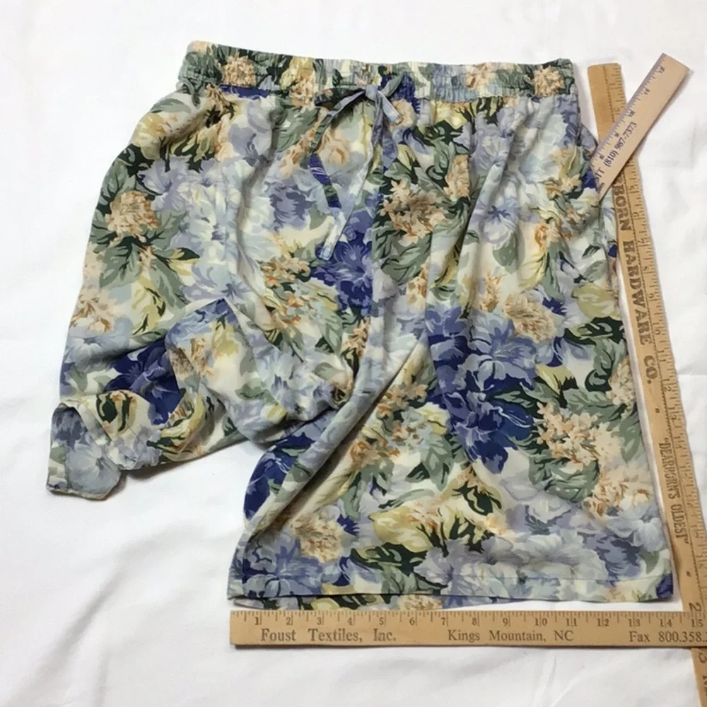 VTG Shorts A/M Sport A-Line Floral Print with Pockets Sz.L - Picture 8 of 9
